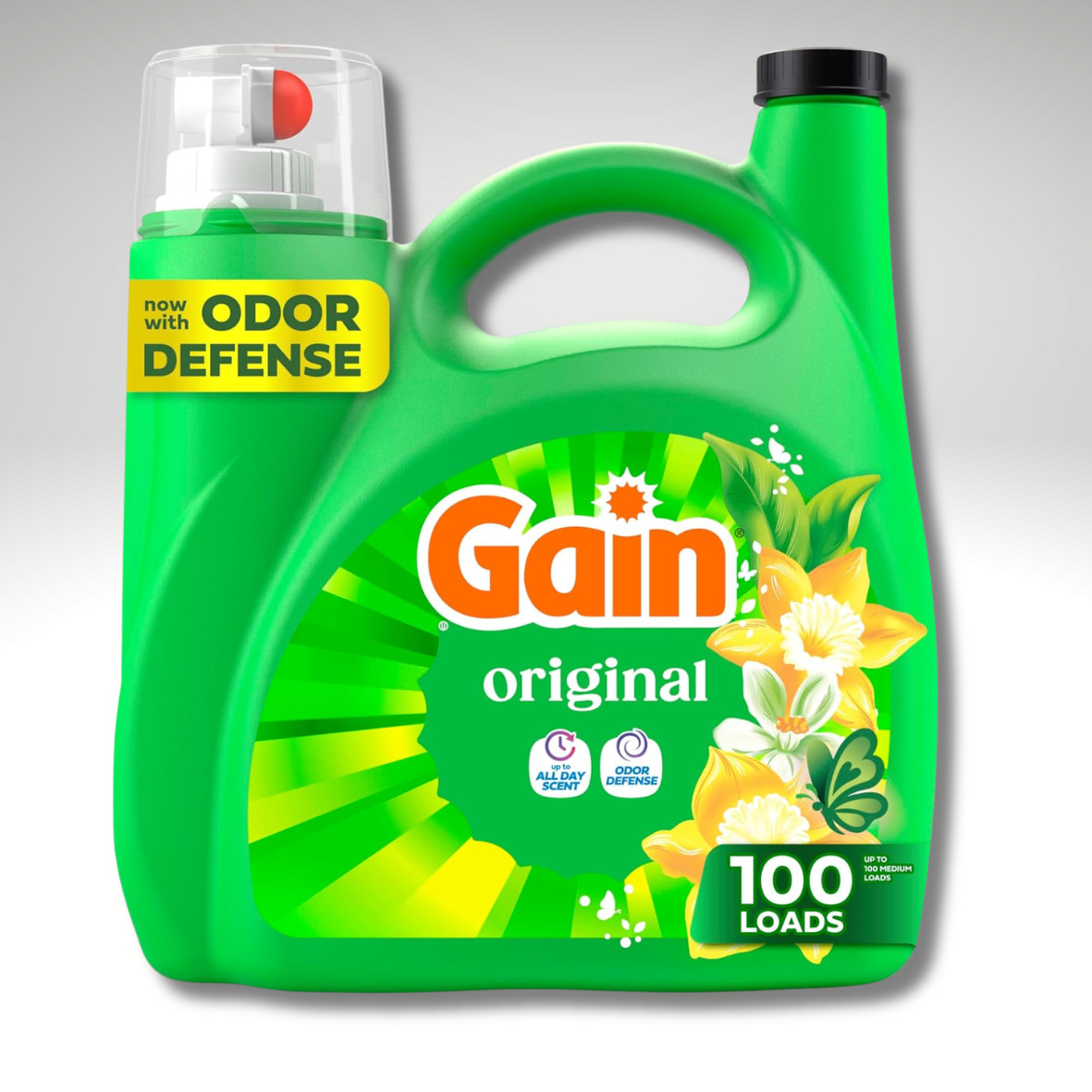 Laundry Detergent Liquid, Now with Odor Defense, Original Scent, 132 Fl Oz, 100