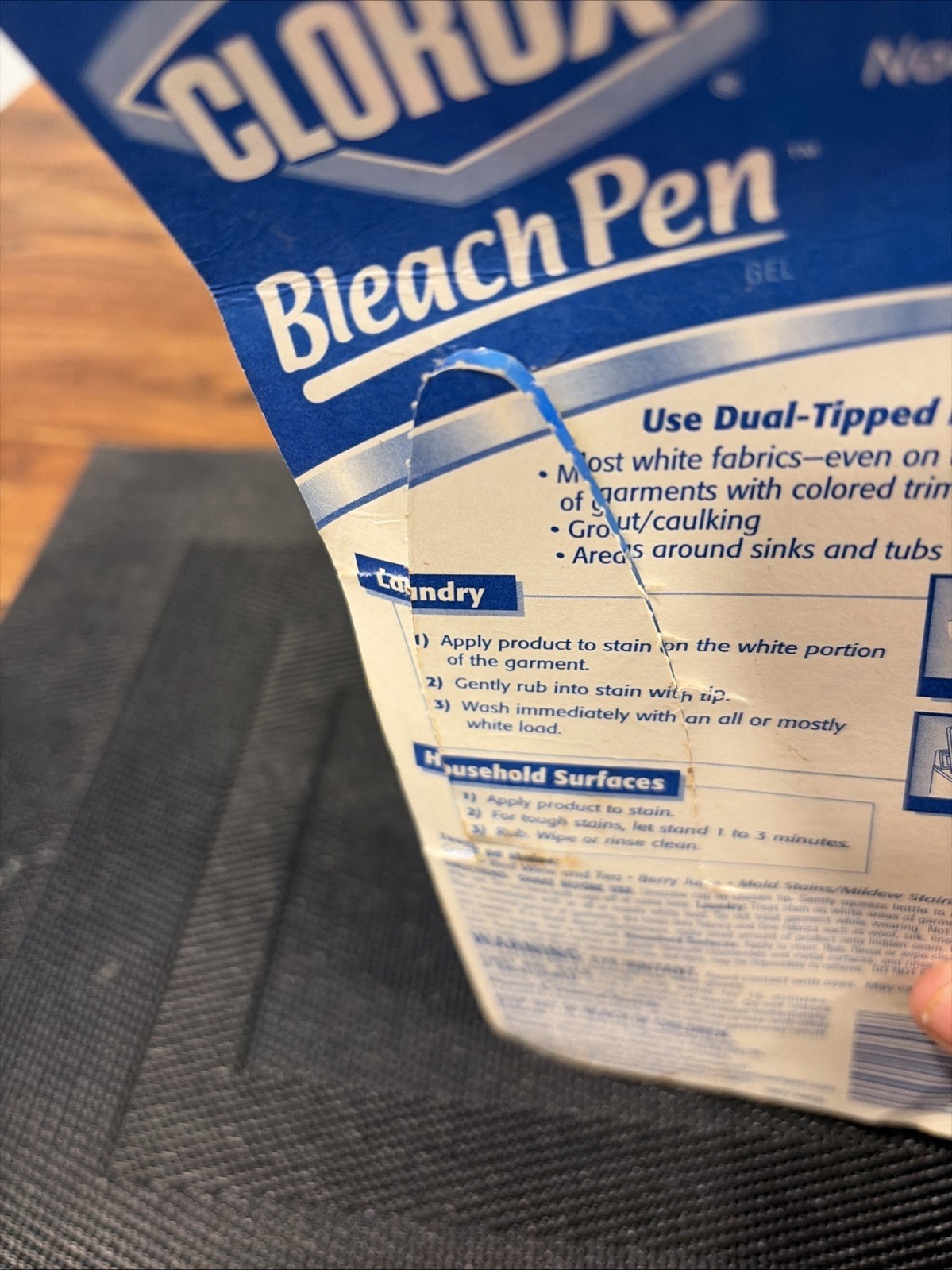 New Original 2002 Clorox Bleach Pen DUAL TIP Zero Splash 2oz NOS Discontinued