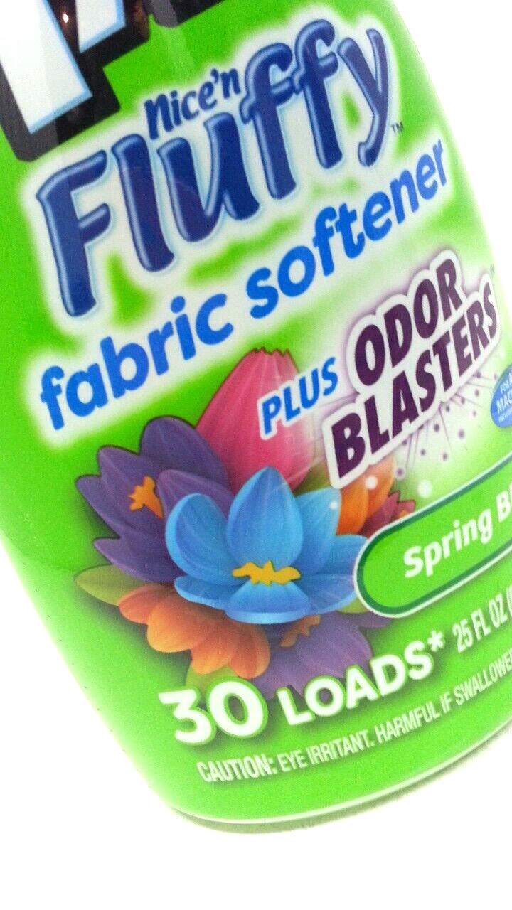 (LOT 6) xtranice’n Fluffy Liquid Fabric Softener Spring Blast 25 oz Ea=180 Loads