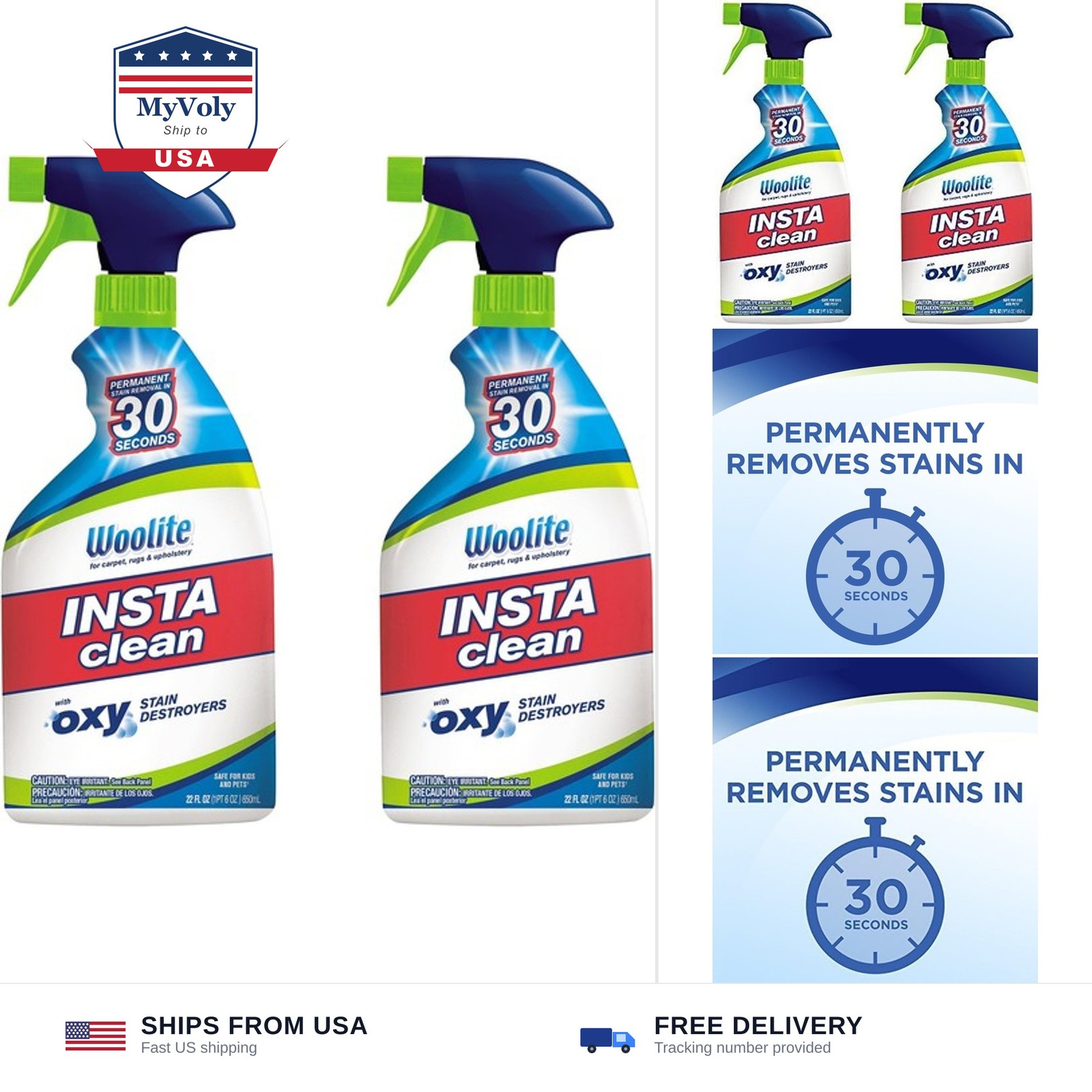 Woolite InstaClean Permanent Stain Remover, 2 Pack, 21799