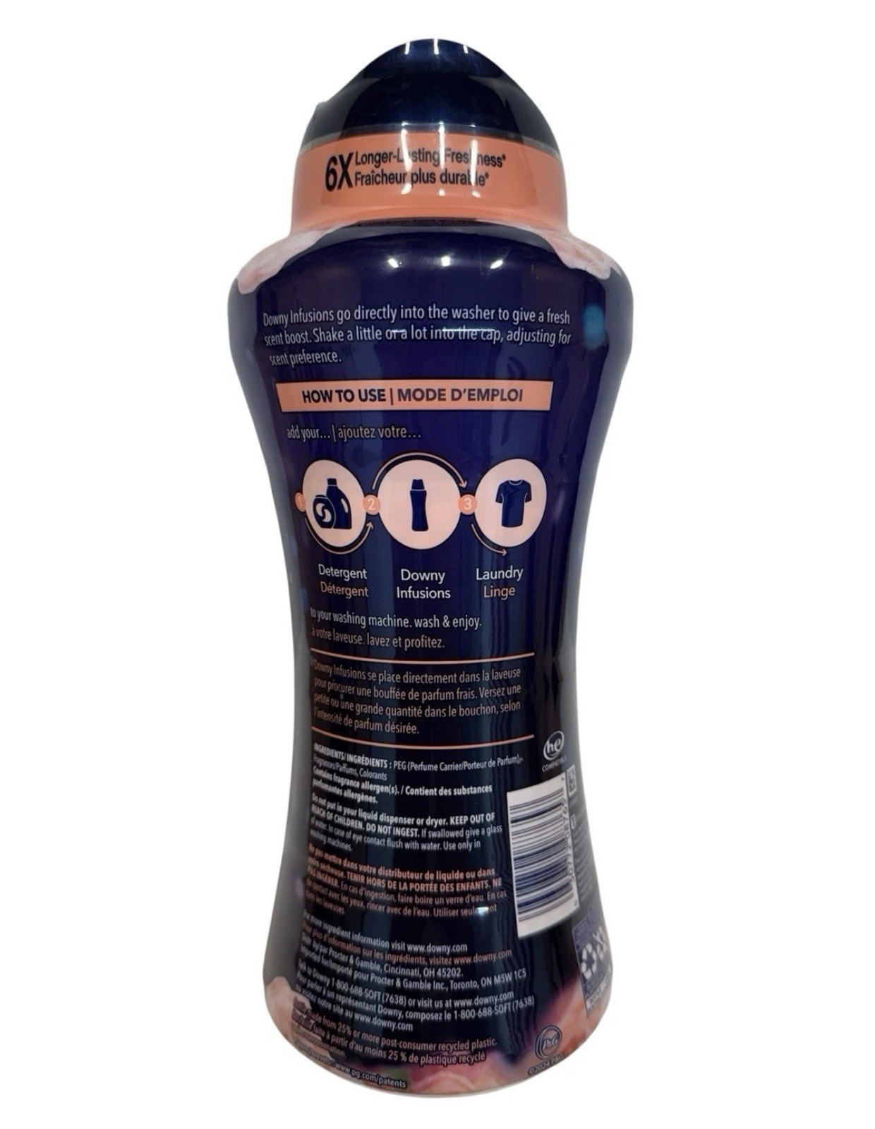2 Pack – 24 Oz Downy Infusions Bliss Sparkling Amber & Rose Scent Booster Beads