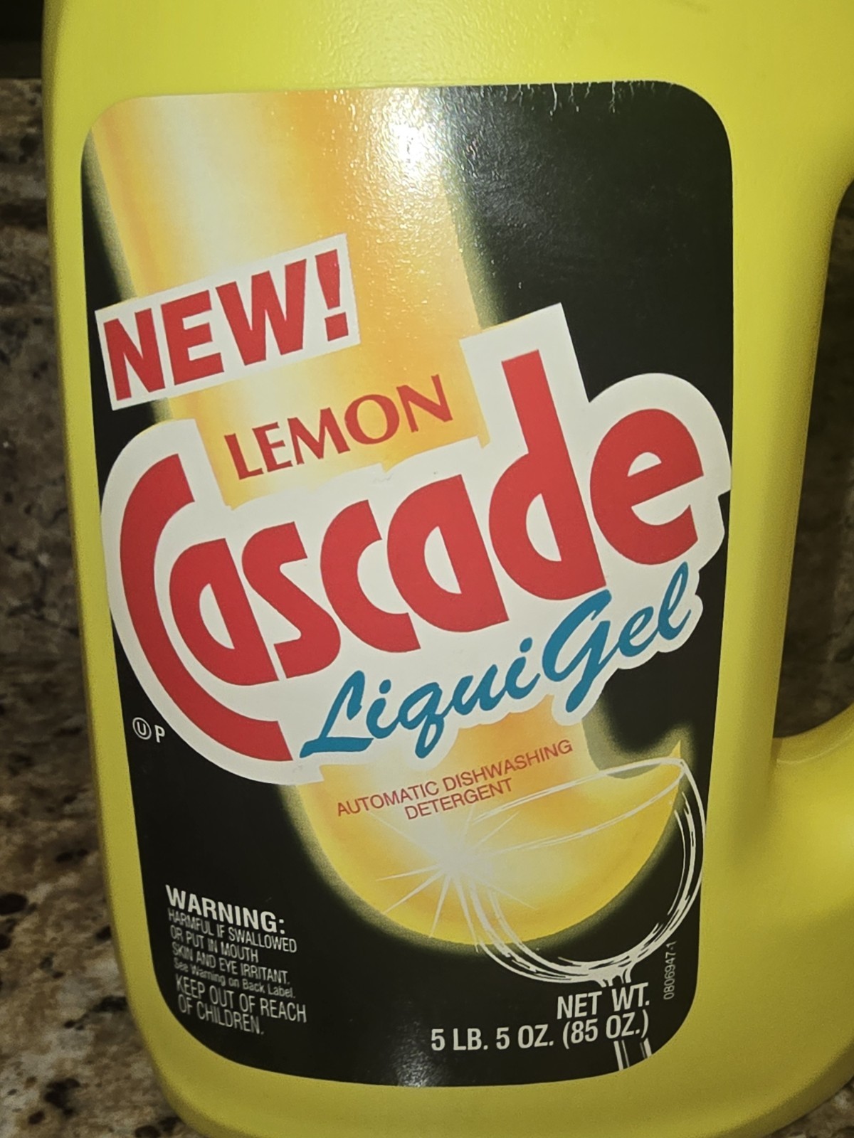 Vintage 1990 Cascade LiquiGel Dishwashing Detergent Lemon Scent LARGE 85 oz RARE