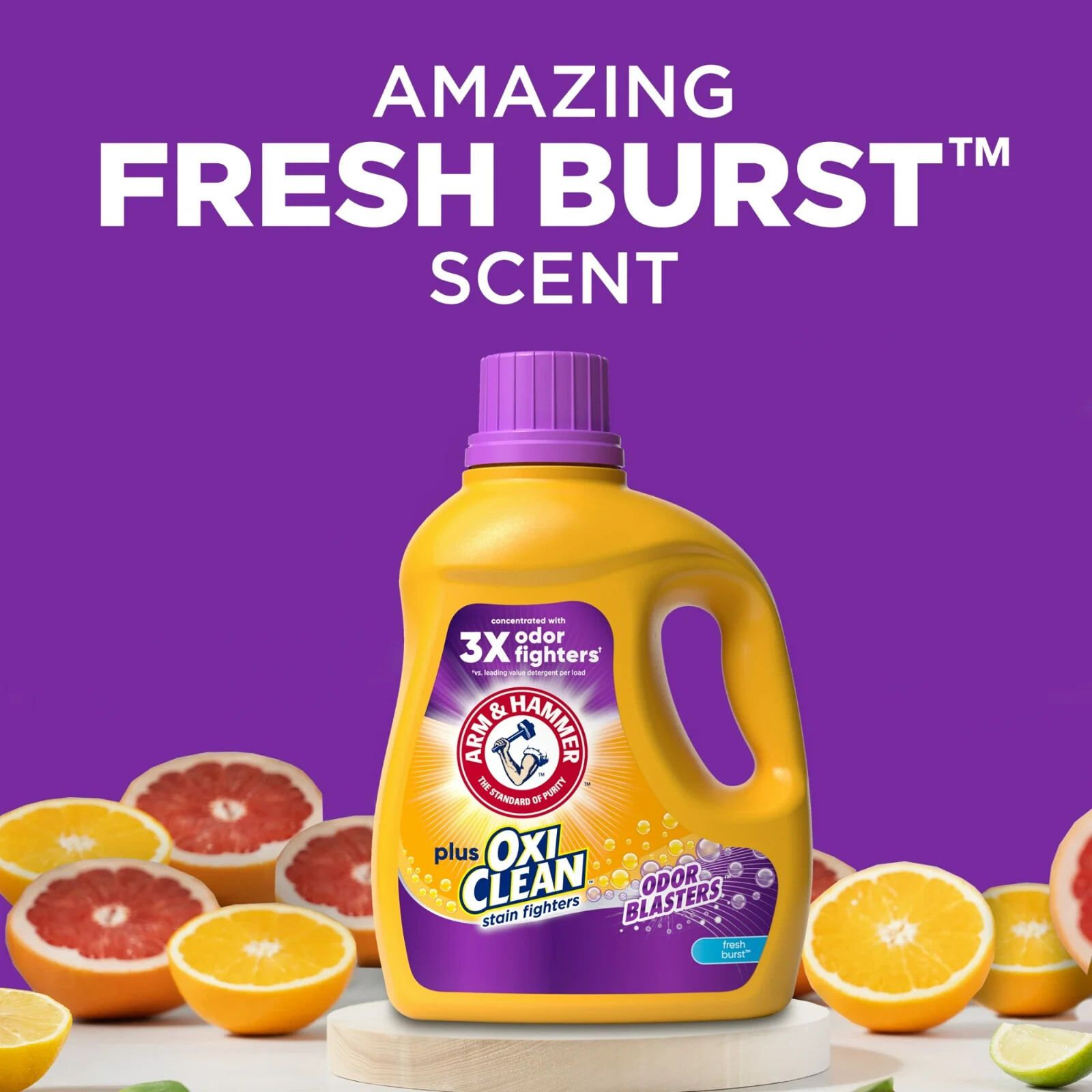 ARM & HAMMER Plus OxiClean Odor Blasters Liquid Laundry Detergent, Fresh Burst