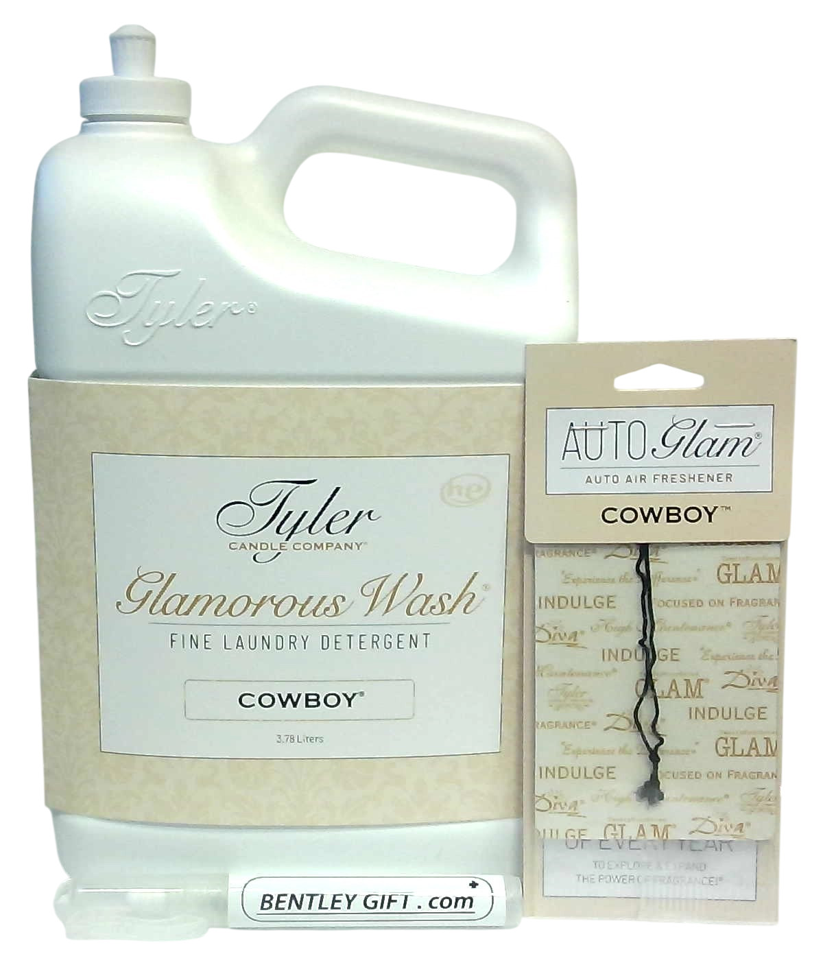 Tyler Candle – Cowboy – Laundry Detergent Gallon – w Autoglam, Stain Pen, Spout