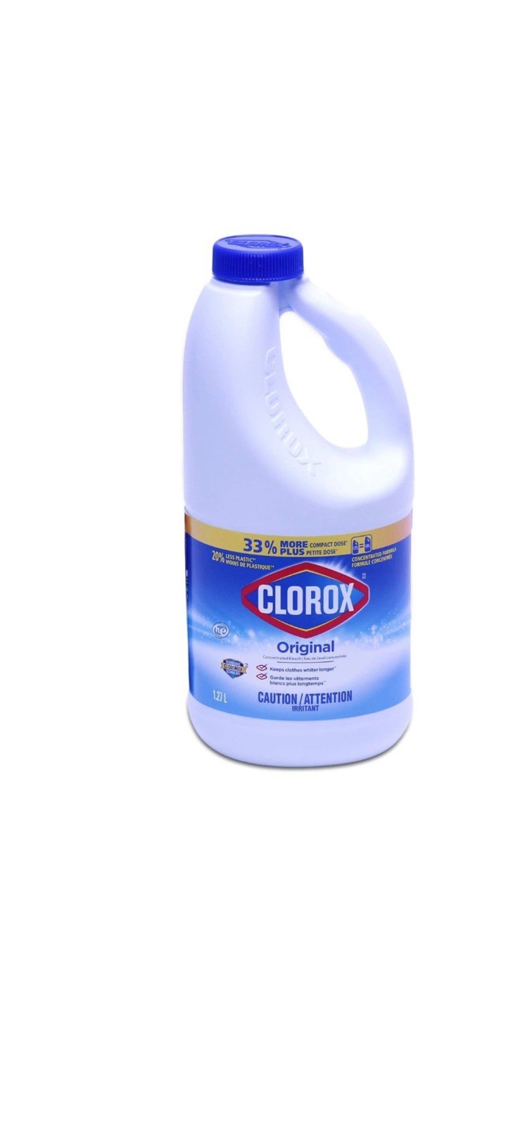 Clorox Concentrated Liquid Bleach Original 1.27 L x 2 Pack with Cloromax Tech