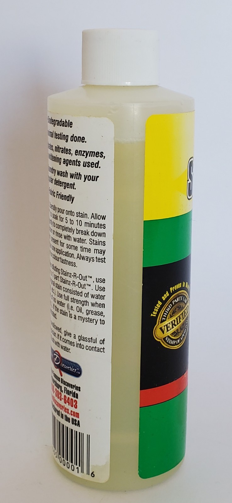 Ultra Stainz R Out Concentrated Stain Remover 8 oz Banana Oil Unopened Bottle
