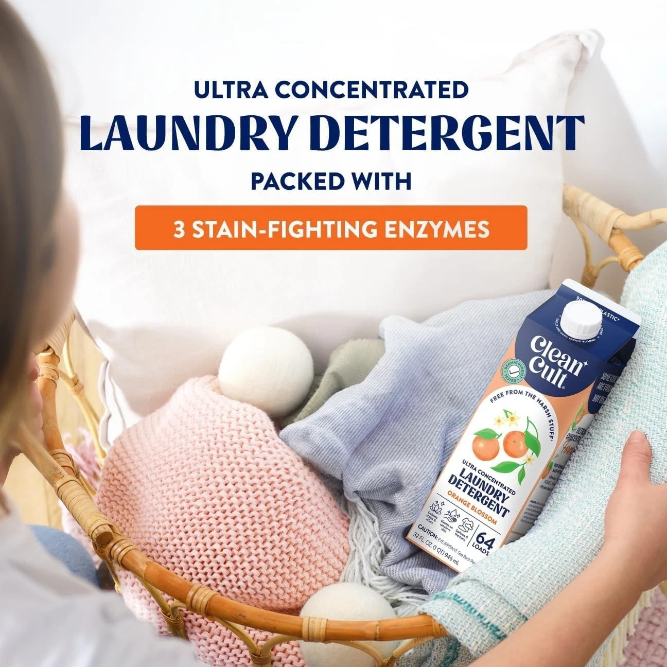 Powerful Orange Blossom Scent Liquid Detergent – 32oz, For HE/Standard Machines