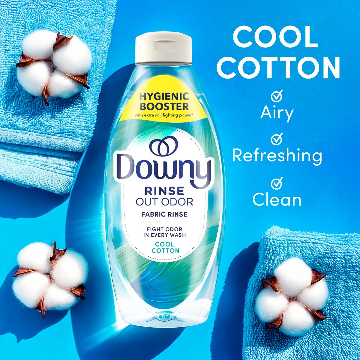 Cool Cotton HE Compatible Rinse &Refresh Laundry Odor Remover and Fabric-48fl oz