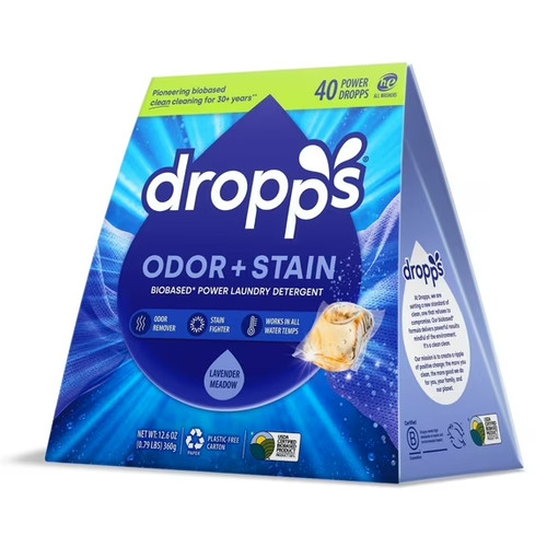 Hero image 0 of Dropps Laundry Odor and Stain Detergent Pods, Biobased, Lavender