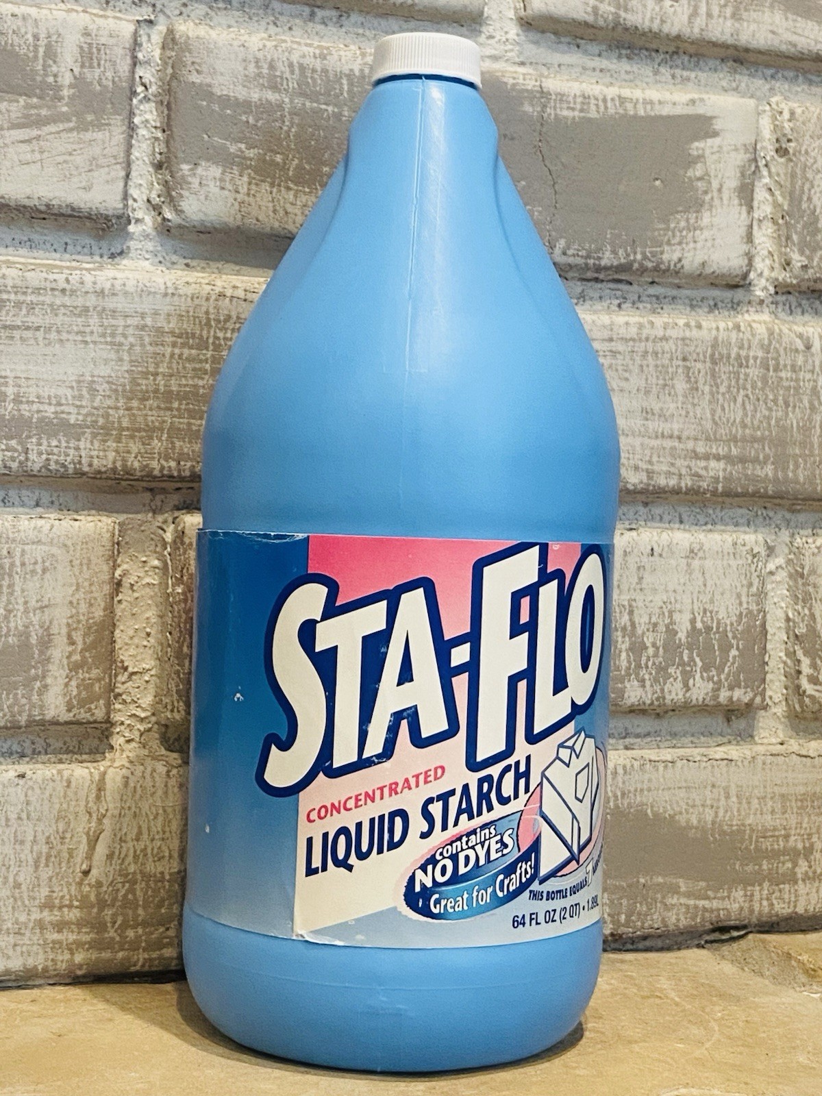Sta Flo Liquid Starch Concentrated 64 oz Crafts Quilting Laundry Slime Purex