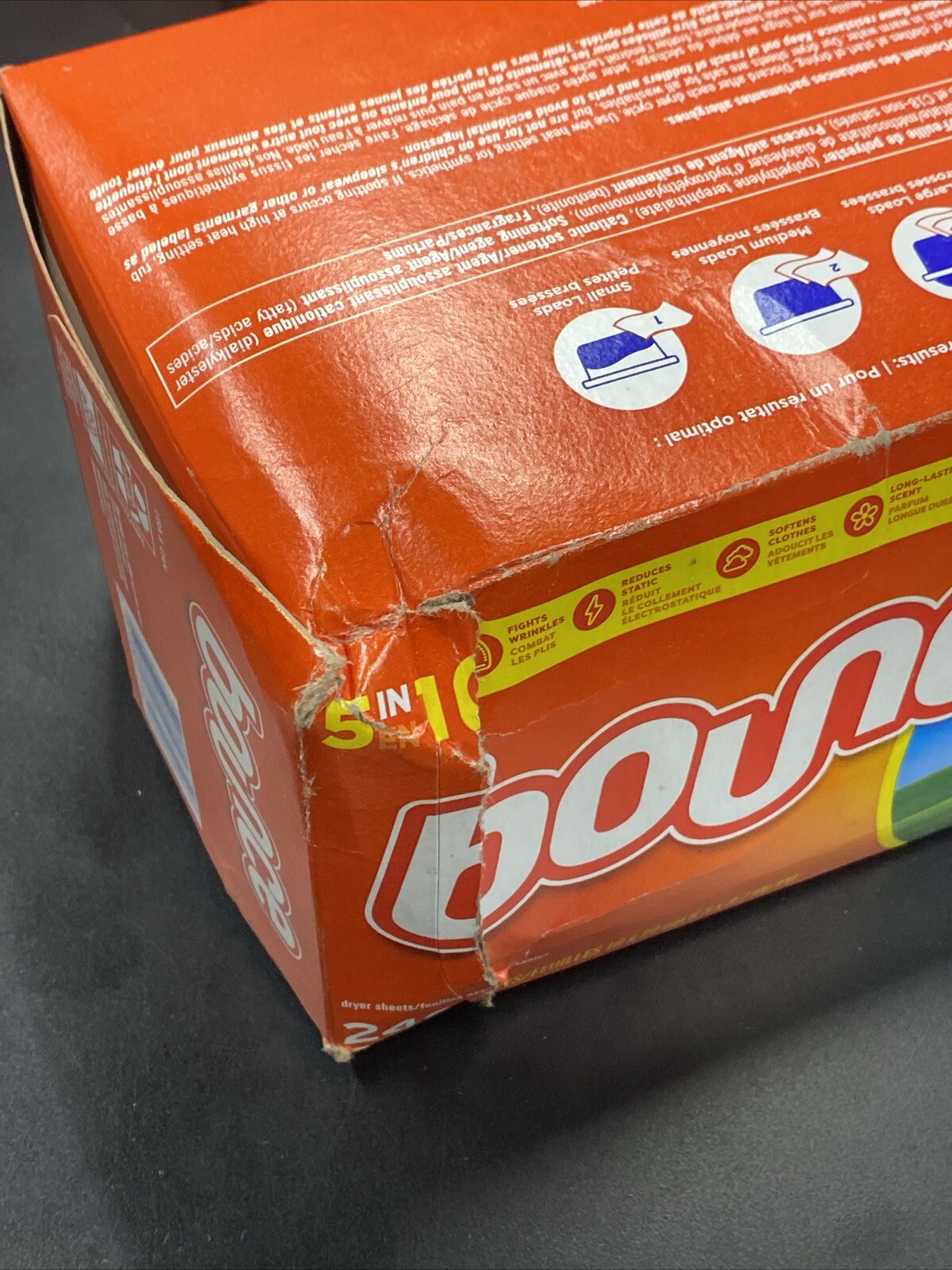 2 Pack Bounce Outdoor Fresh Fabric Softener Dryer Sheet – 240 Ct Each Box Damage