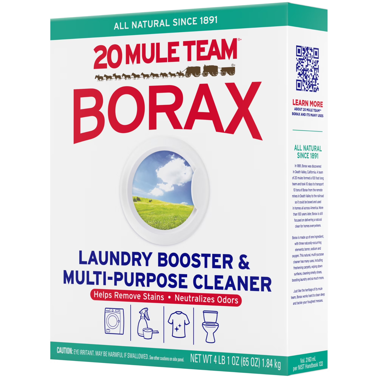 (2 PACK ) 20 Mule Team Detergent Booster – 65oz.