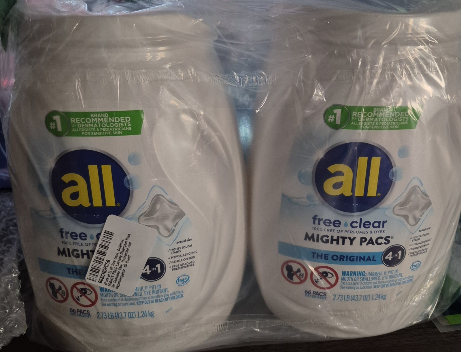 All free clear mighty pacs 4-1 ×2 66 pack