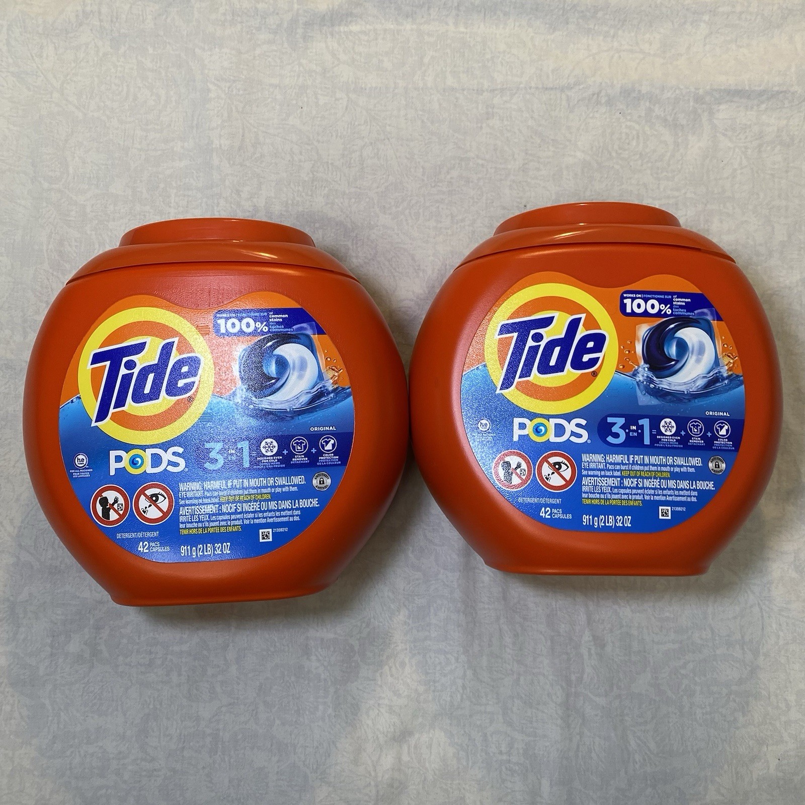 Tide PODS 3in1 Laundry Detergent 42 Count Original / Lot of 2 ( 84 Pods Total )