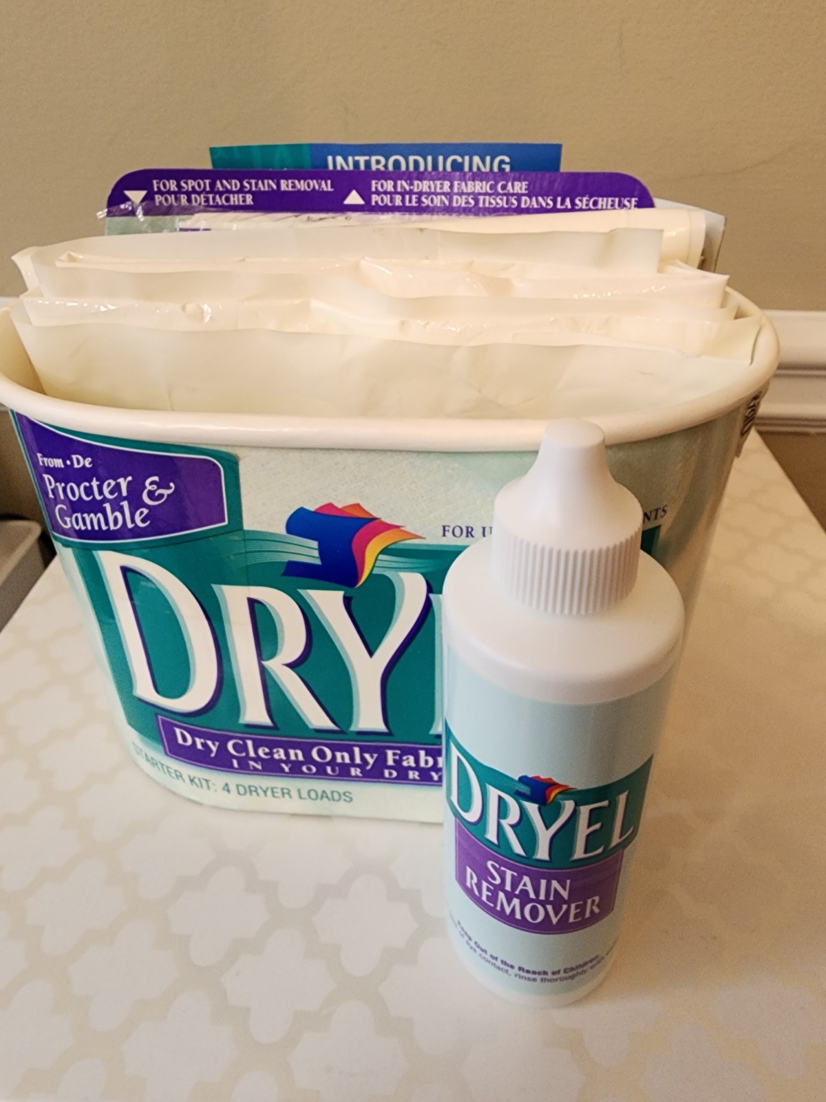 Dryel At Home Dry Cleaner Starter Kit 3-4 Loads Up To 16 Garments Vtg 1997 READ