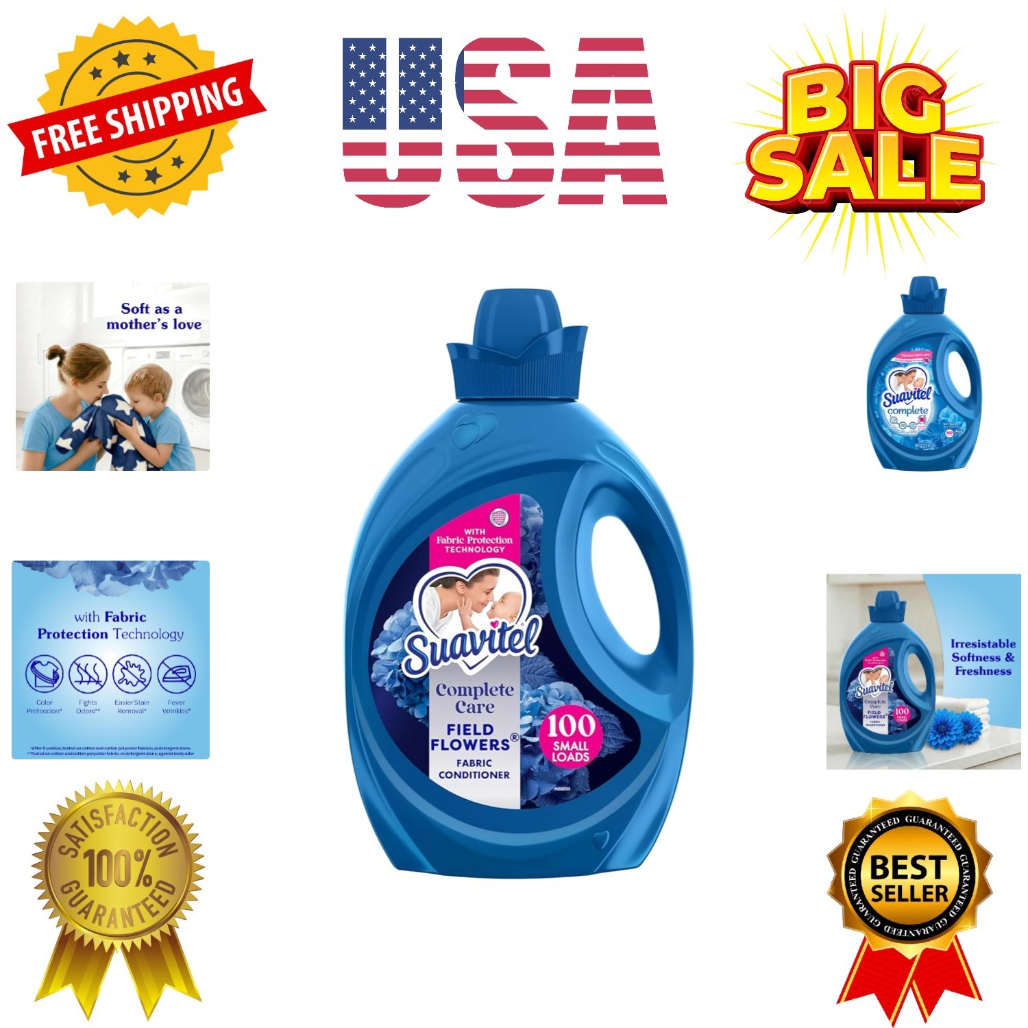 Complete Liquid Fabric Softener, Fabric Conditioner, HE Compatible, 100 Small…
