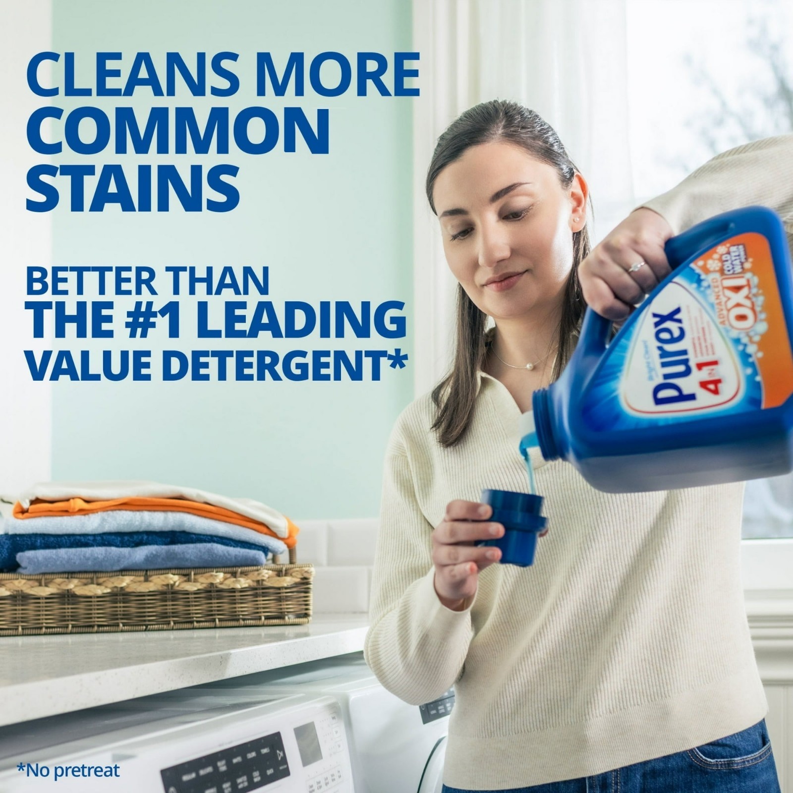 Purex Plus OXI Liquid Laundry Detergent, 128 fl oz, 85 Loads
