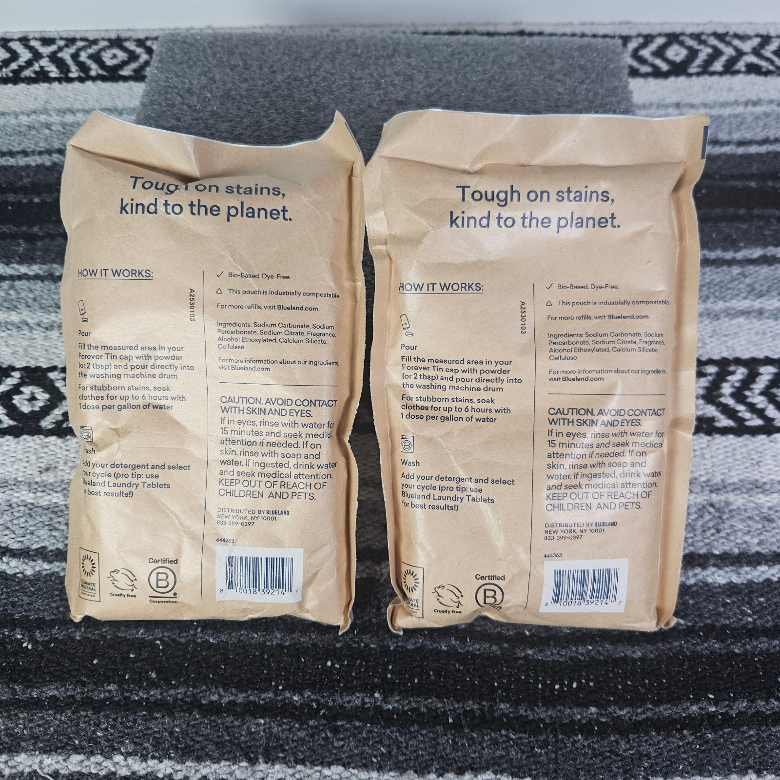 Blueland Oxi Laundry Booster Refill 2 Pack 17.6oz Clear Skies Eco Friendly