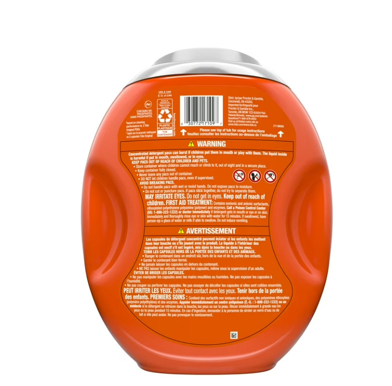 Tide Hygienic Clean Power PODS Laundry Detergent Pacs, Original Scent, 57 Count