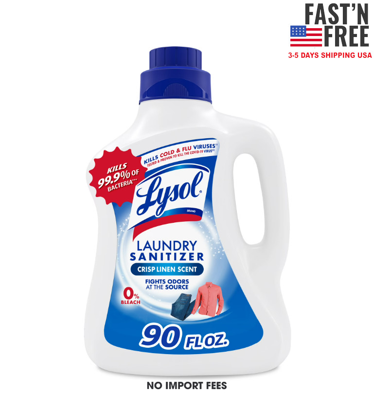 (2 pack) Lysol Laundry Sanitizer Additive, Sanitizing Liquid, 90 fl oz