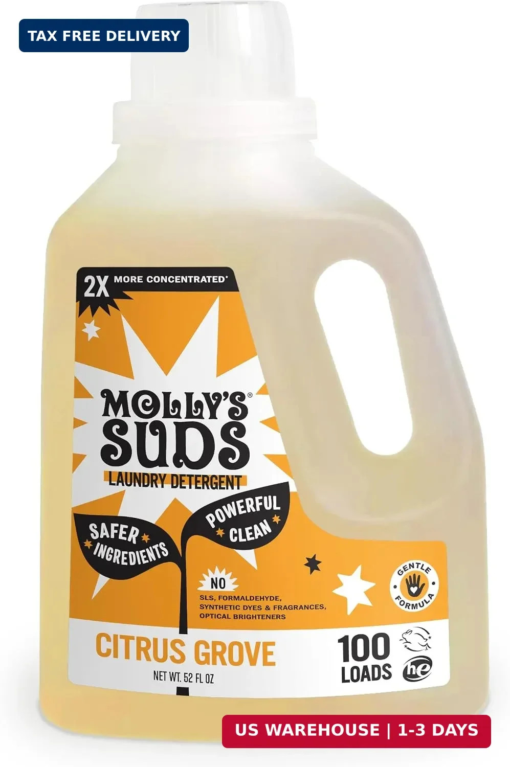 Molly’s Suds Liquid Laundry Detergent | Clean Laundry Detergent Soap for Sensiti