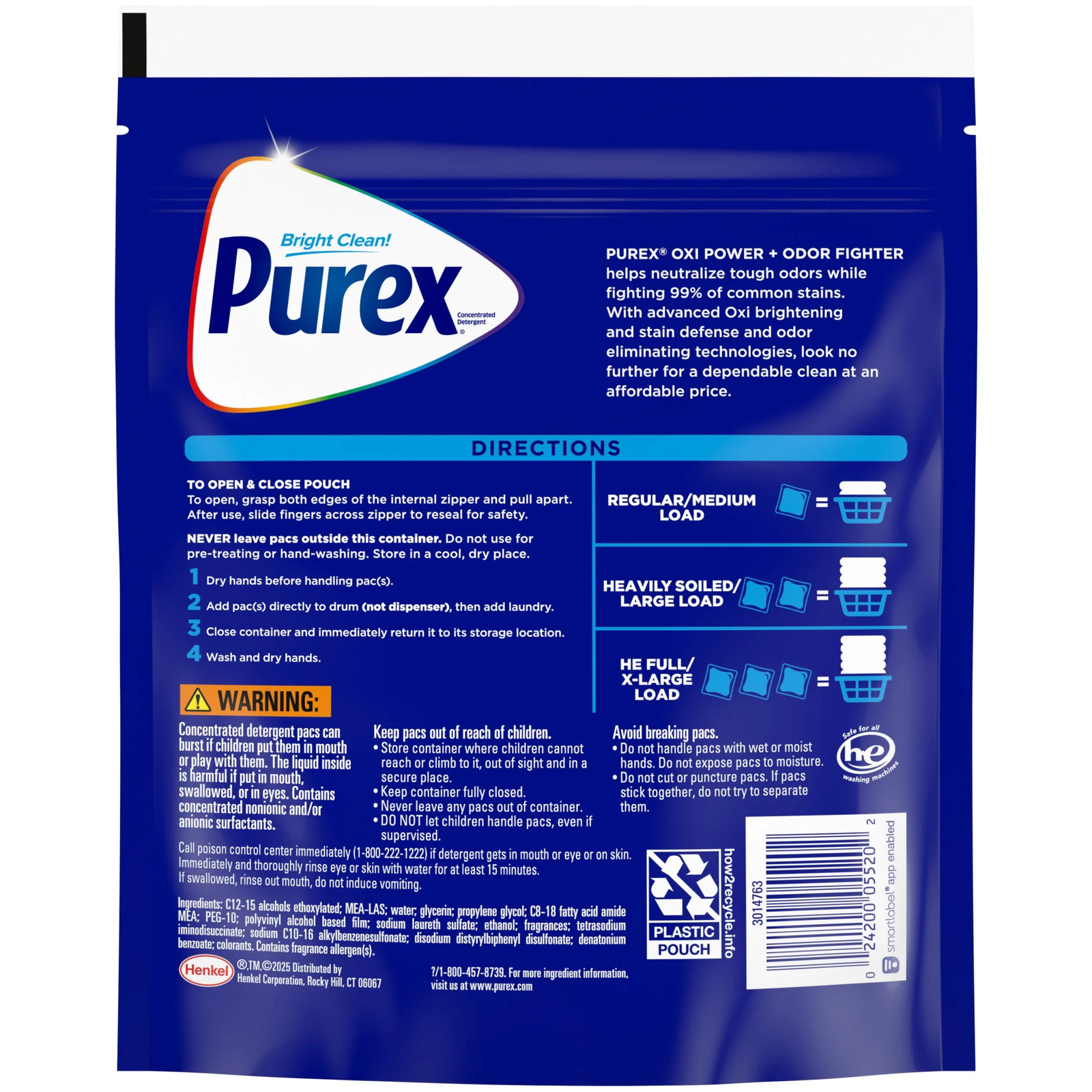 Oxi Power + Odor Fighter Laundry Detergent Pacs, 56 ct
