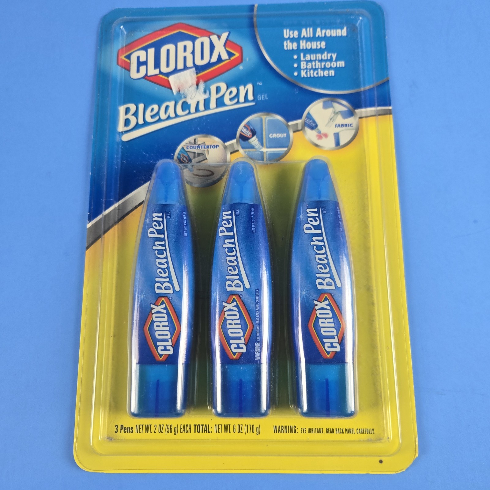 Clorox Bleach 3 Pack Pens Gel Laundry Bathroom Kitchen 2oz New Factory Sealed