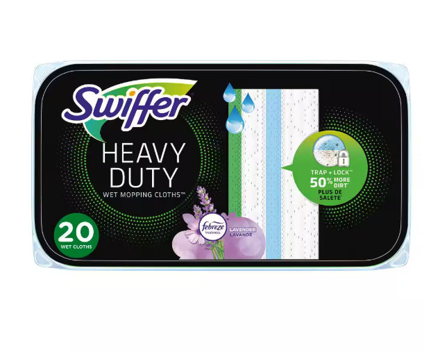 Swiffer Sweeper Heavy Duty Wet Lavender Vanilla Scent Refills Floor Mop Pads20ct
