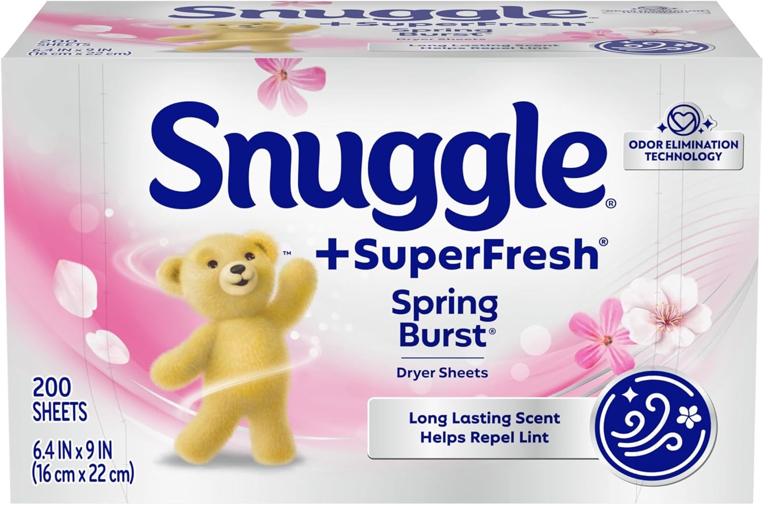 Snuggle Plus SuperFresh Dryer Sheets with 200 Count (Pack of 1), Lavender