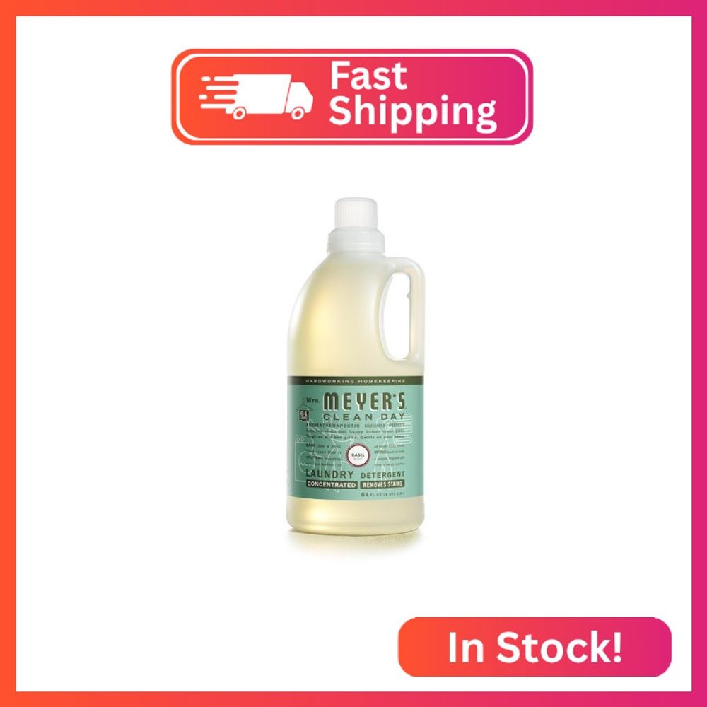 MRS. MEYER’S CLEAN DAY Liquid Laundry Detergent, Infused with Essential Oils, Ba