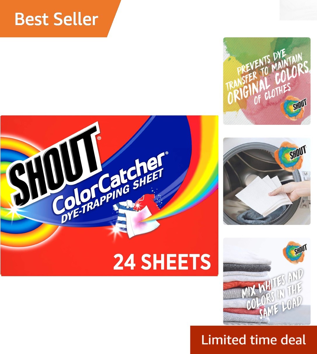 Color Catcher Sheets 24 Count – Prevent Color Runs & Maintain Vibrant Clothes