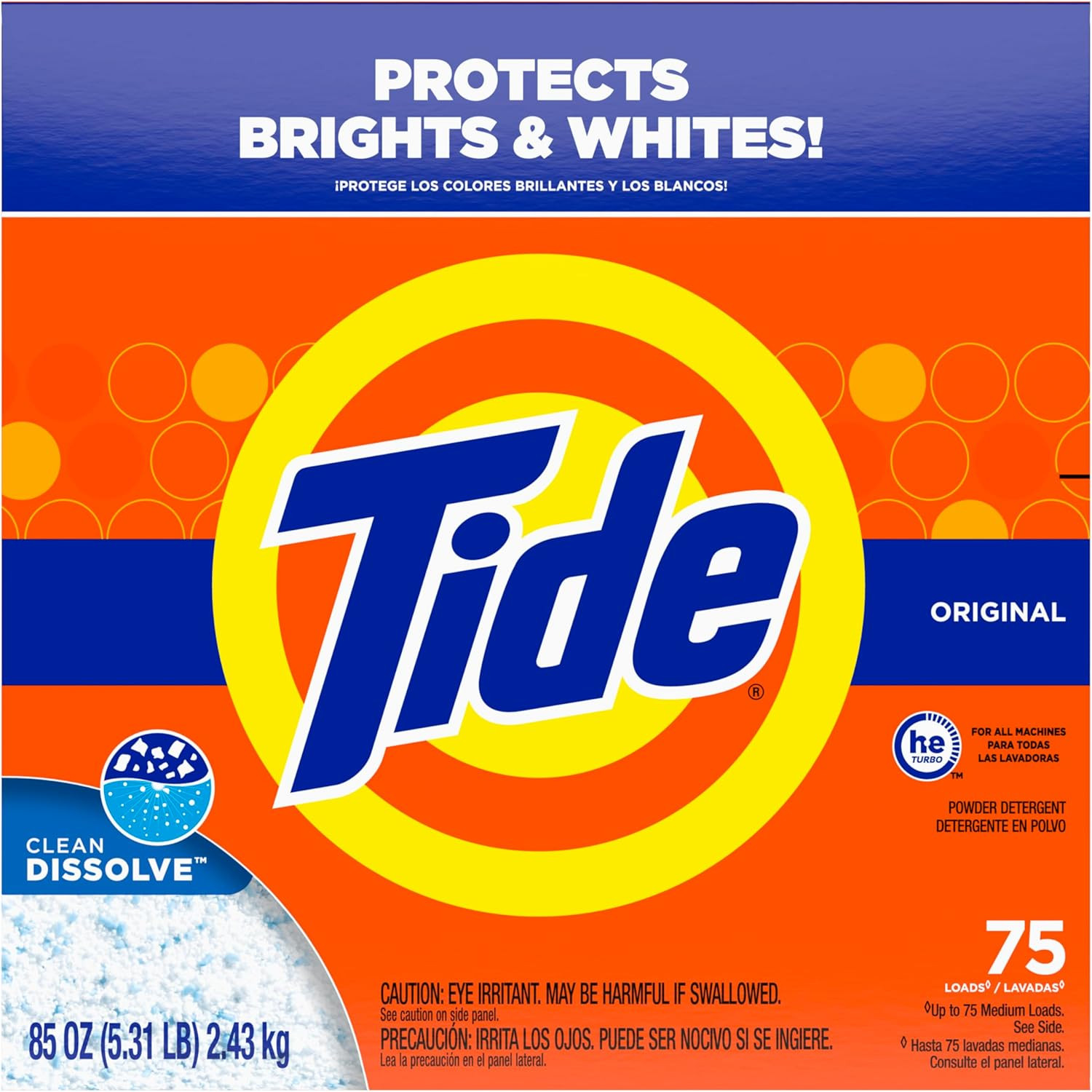 Tide Powder Laundry Detergent, Original Scent, 75 Loads, 85 Oz