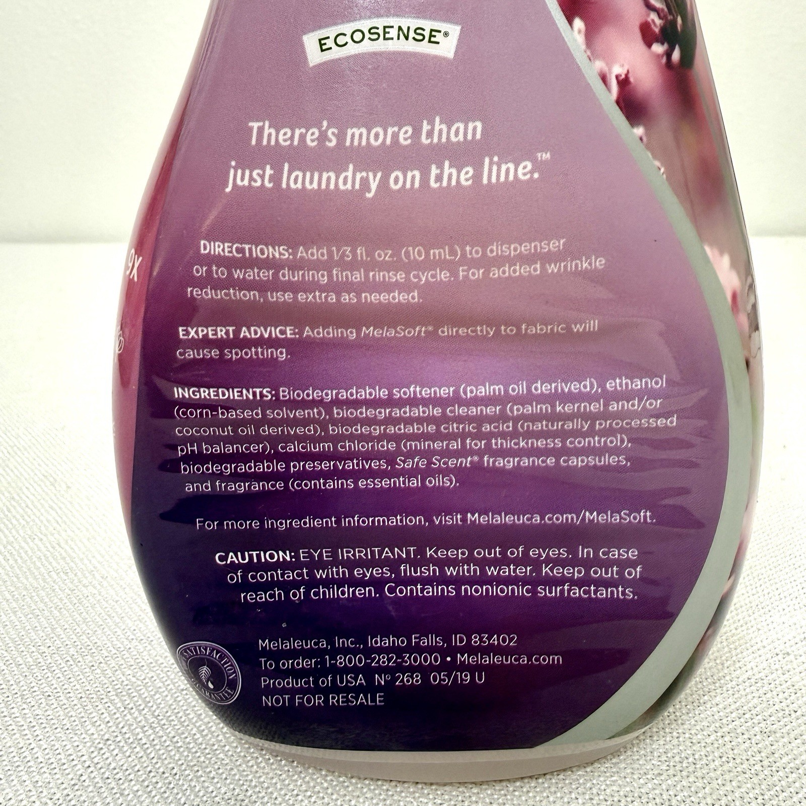 Melaleuca EcoSense Mela Soft 9X Fabric Softener Garden Lavender 32oz 96 Loads