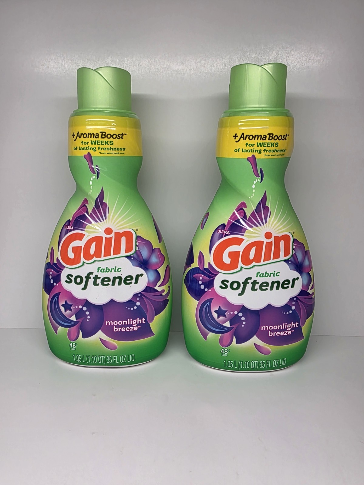 Gain Fabric Softener Moonlight Breeze 48 Loads 35 Fl Oz. Aroma Boost 2 Pack
