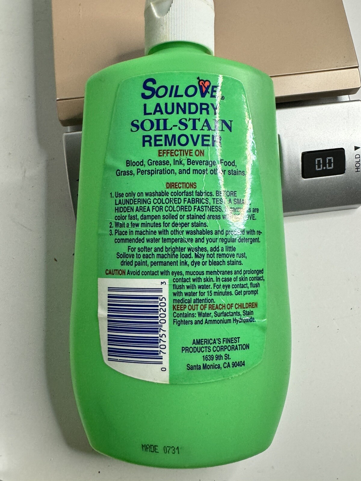 Soilove Laundry Soil-Stain Remover 16.0 Fluid Ounce