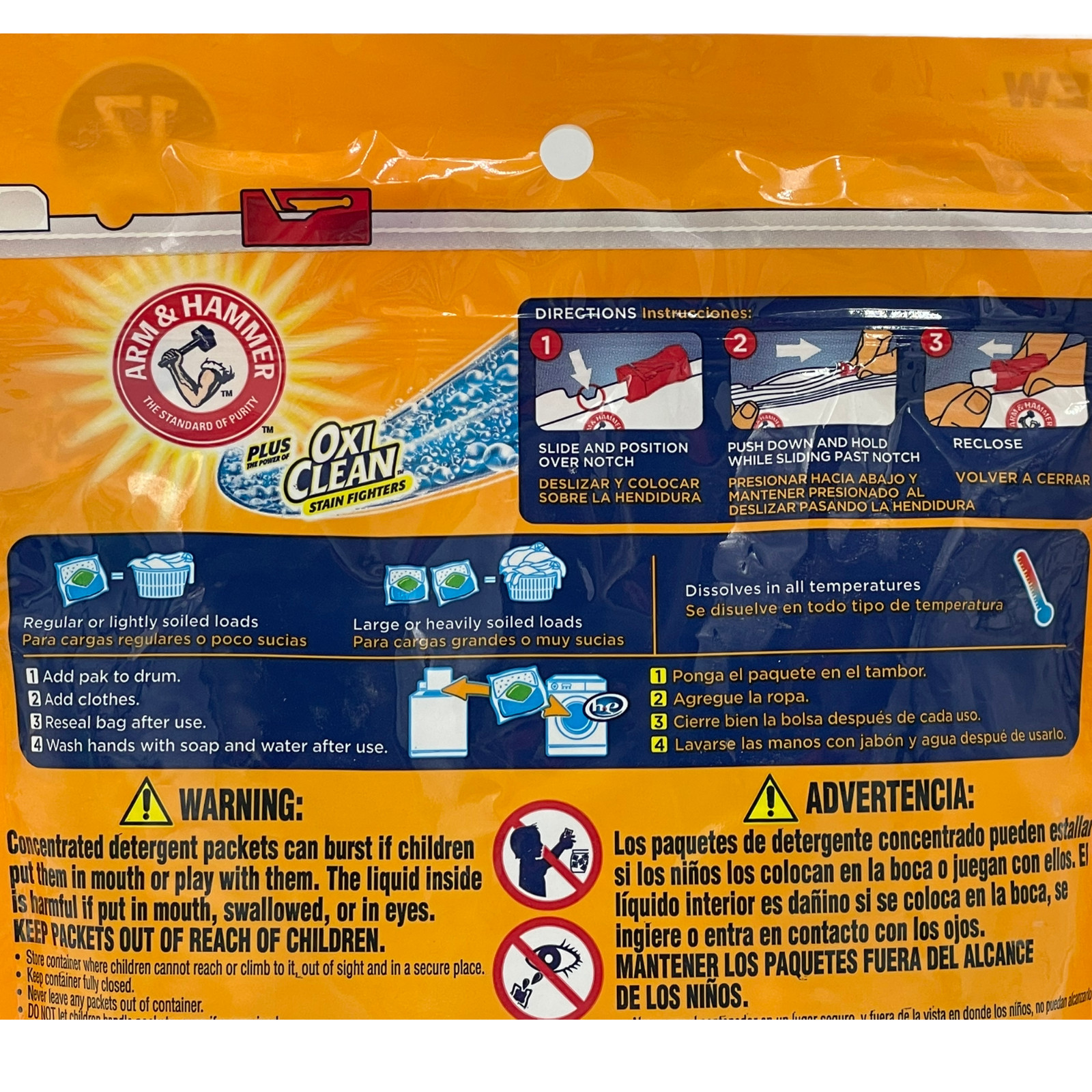 Arm & Hammer OxiClean 3-in-1 Laundry Detergent Fresh Scent = 34 Power Paks