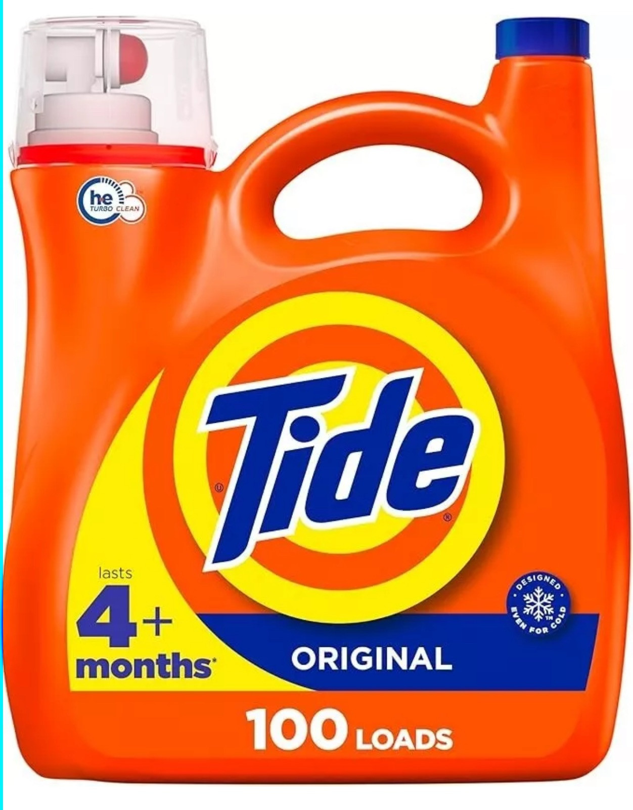 Tide Liquid Laundry Detergent, Original, 100 Loads, 132 fl oz, HE Compatible