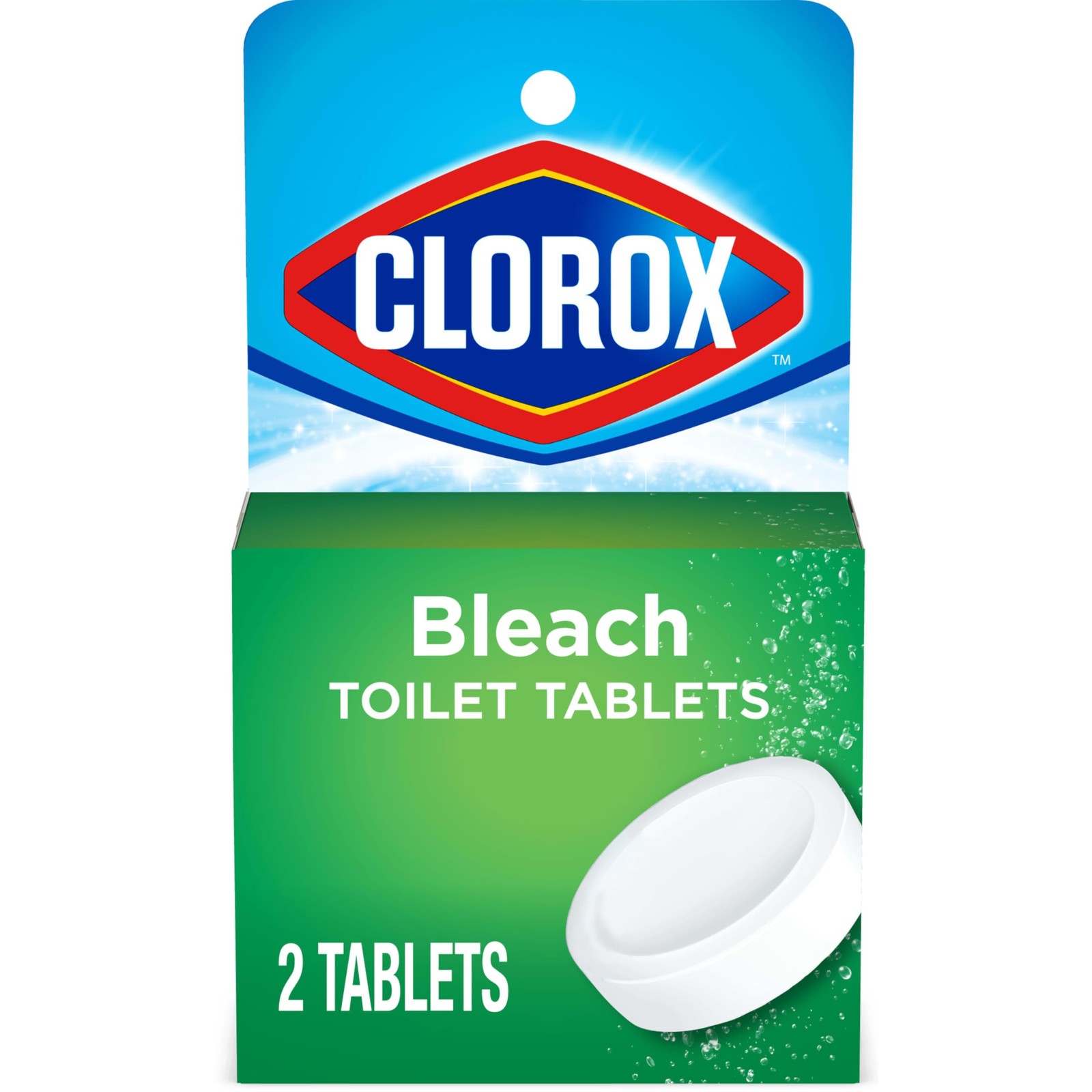 Clorox Ultra Clean Toilet Tablets Bleach 2 Count, 2 Count (Pack of 1), White