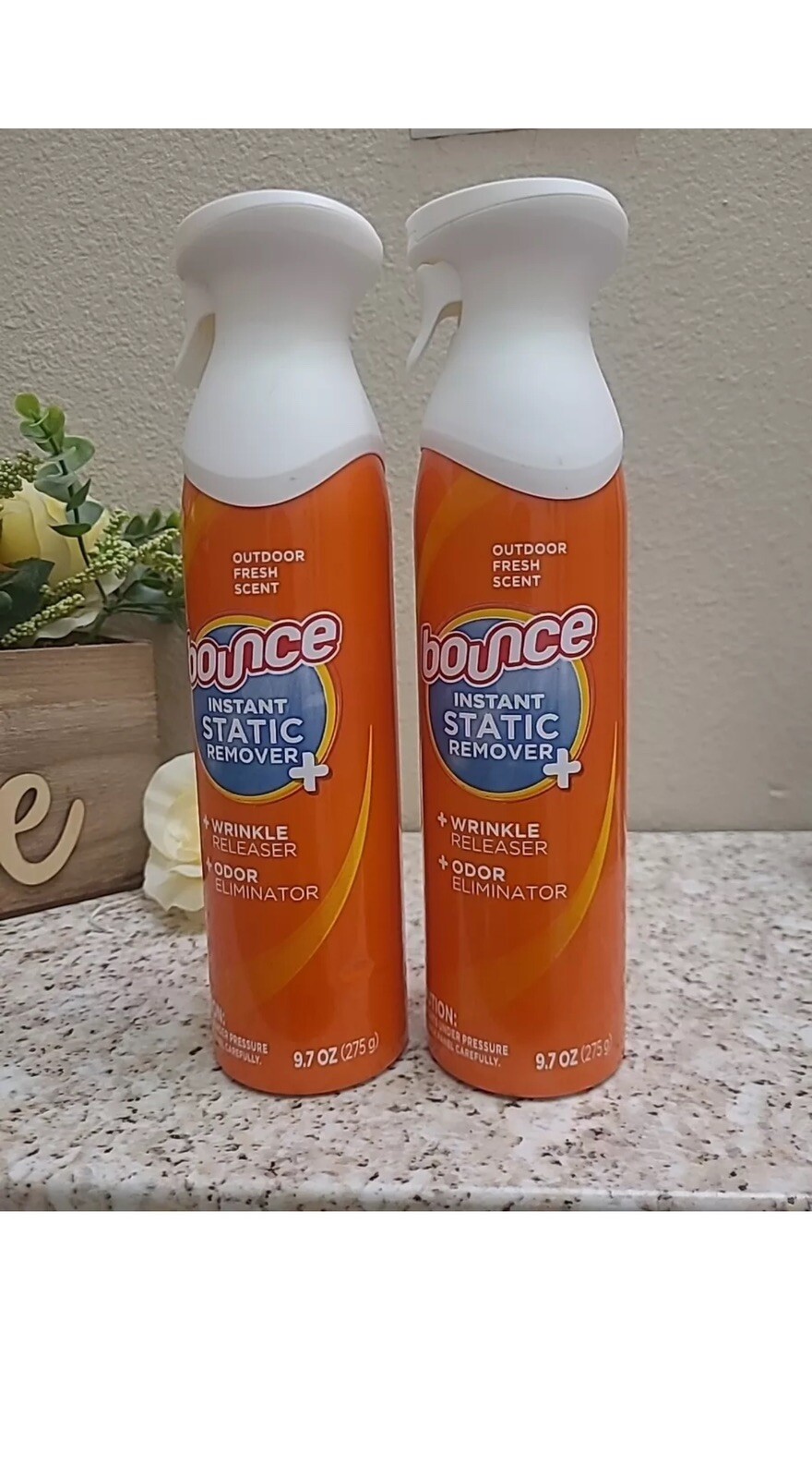 Bounce Anti Static Spray, 9.7oz(275g) Anti Static Spray & Instant Wrinkle Pack 2