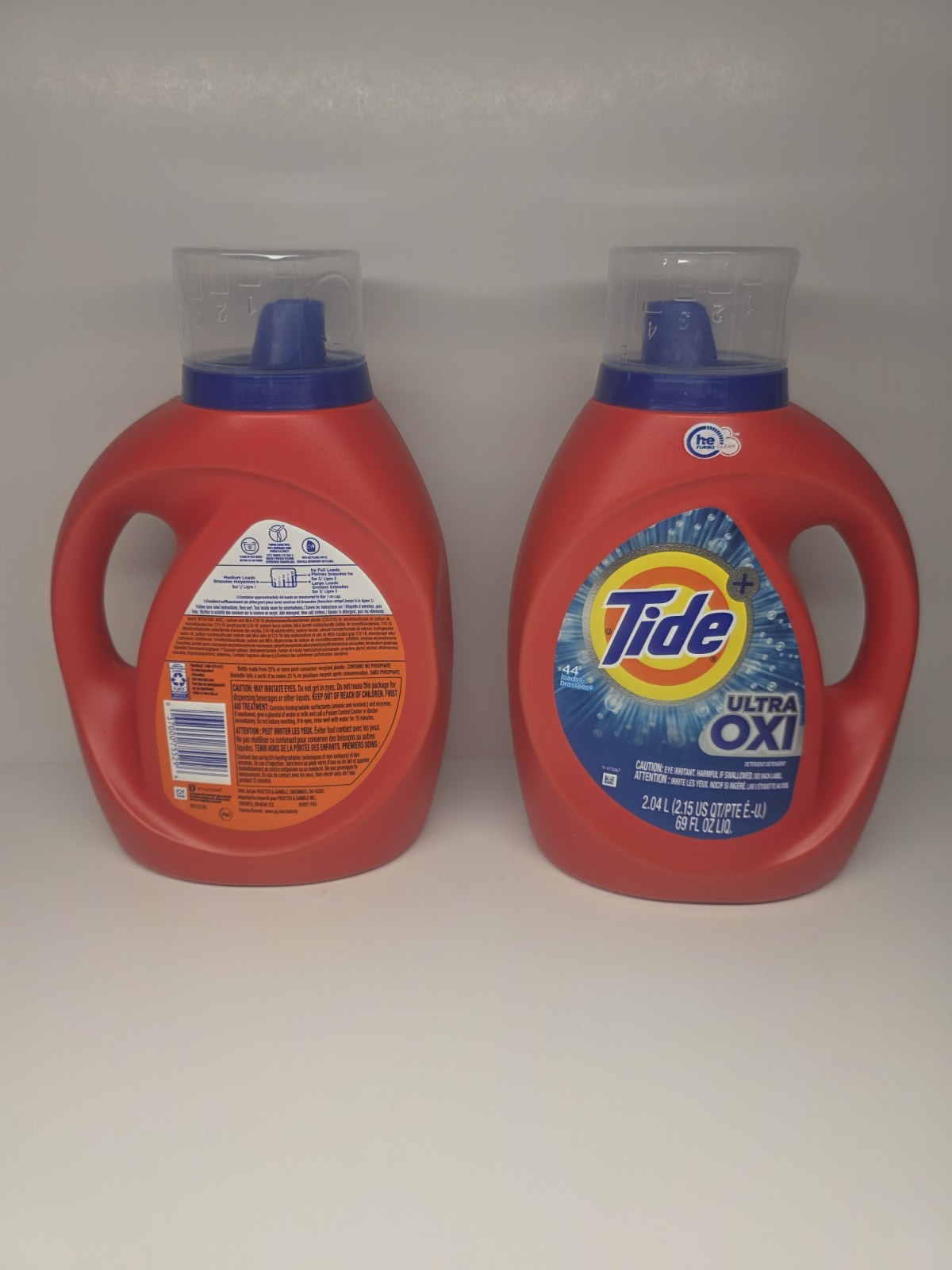 Tide Ultra Oxi Liquid Laundry Detergent, 44 Loads, 69 fl oz, HE Compatible