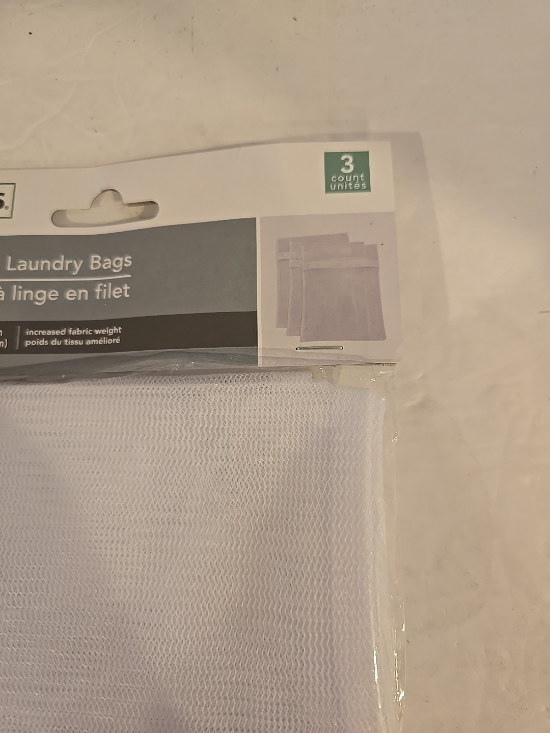 Essentials 3ct Zipper Mesh Laundry Bags 12″x15″