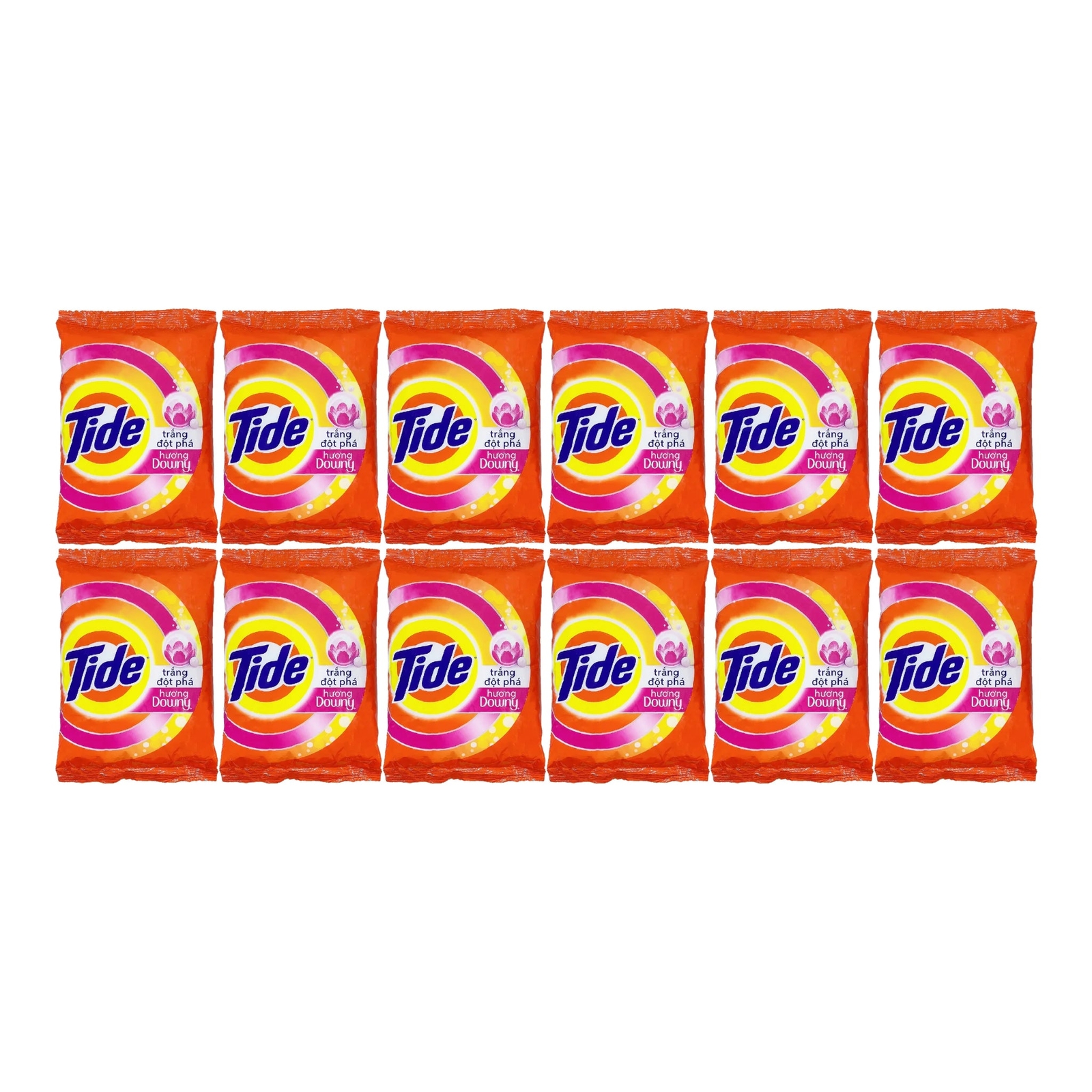 Tide Powder with Downy Laundry Detergent Powder, 350g (Pack of 12)