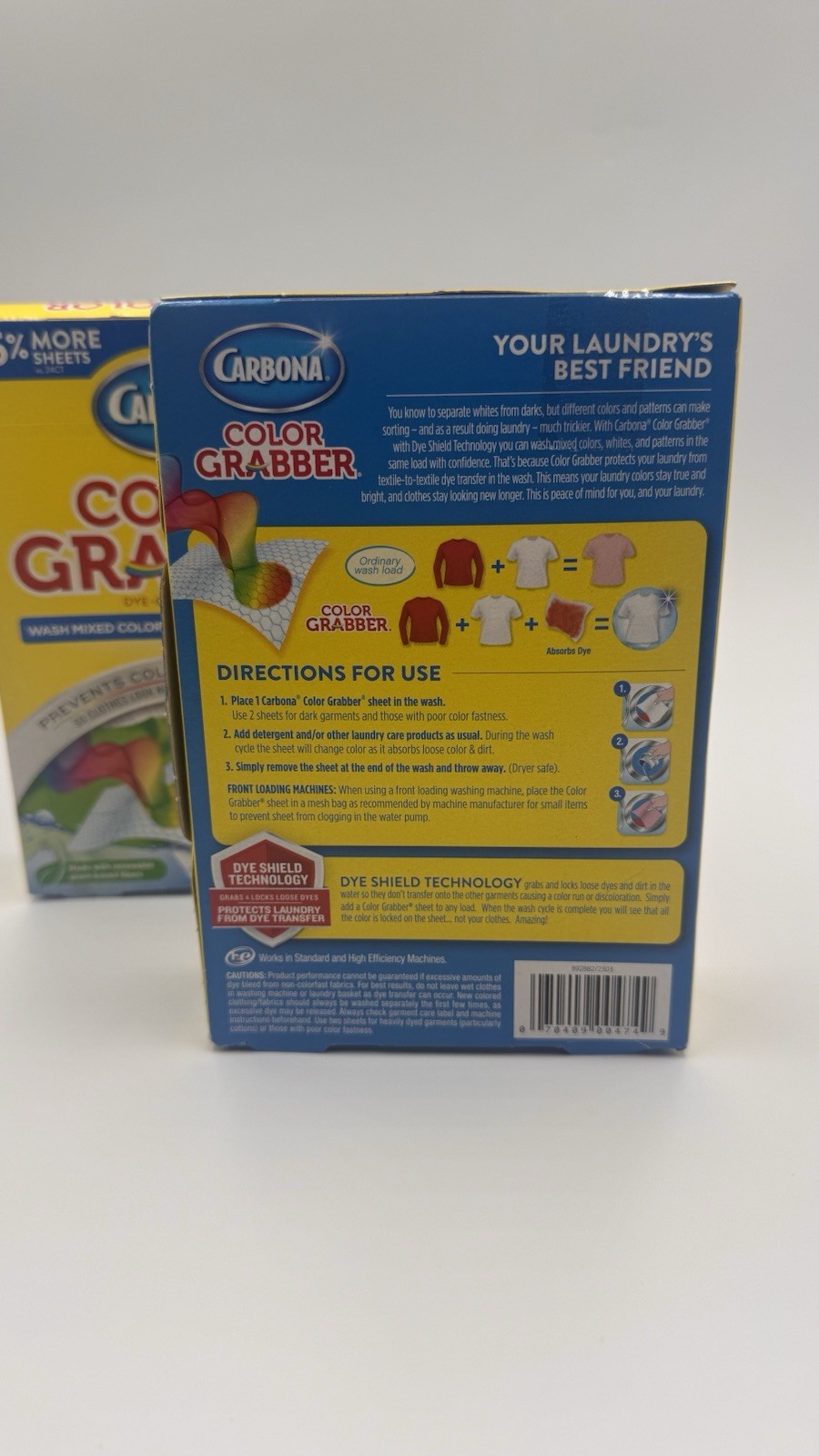 Color Grabber™ Dye Grabbing Sheet 2 Box Lot 30 Sheets/Box Mix Whites & Colors