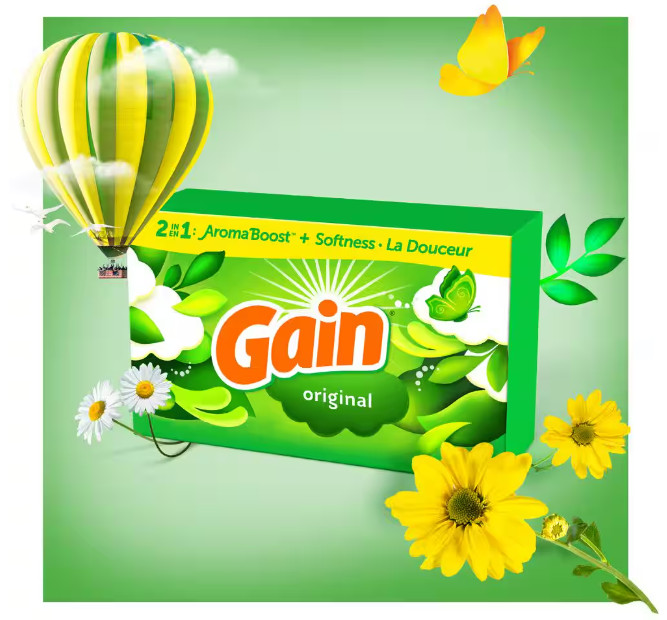 Gain Original Dryer Sheets 240-Count Fresh Scent Static Control Wrinkle Soft