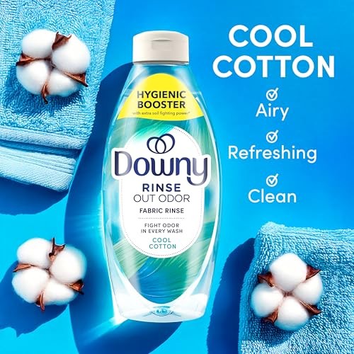 Downy Rinse Laundry Odor Remover, Cool Cotton Scent, 48 48 Fl Oz (Pack of 1)