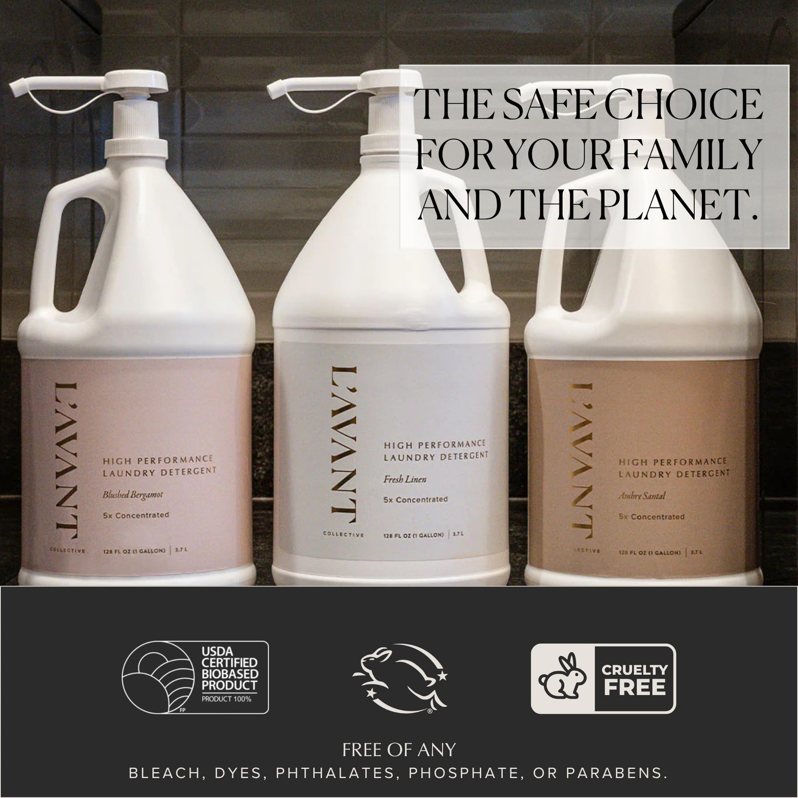 Luxury Laundry Detergent | Bulk 1 Gallon | Blushed Bergamot | Natural Non-Tox…