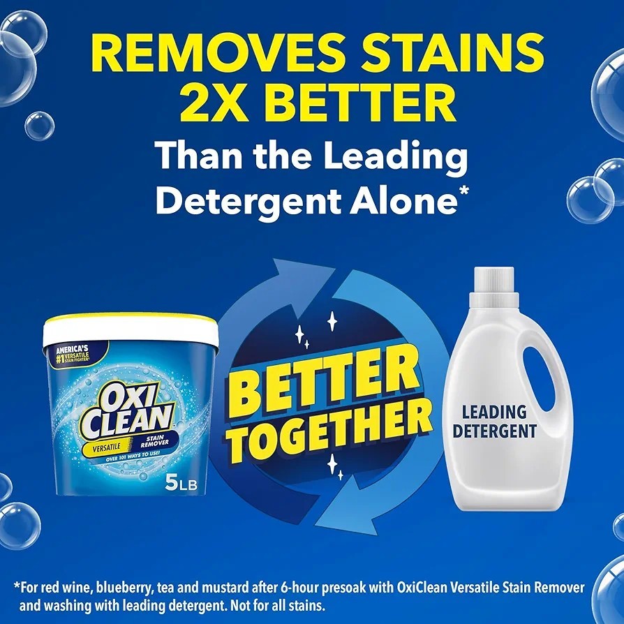 Oxiclean Laundry Odor Blasters Versatile Odor & Stain Remover Powder 5lb X 02