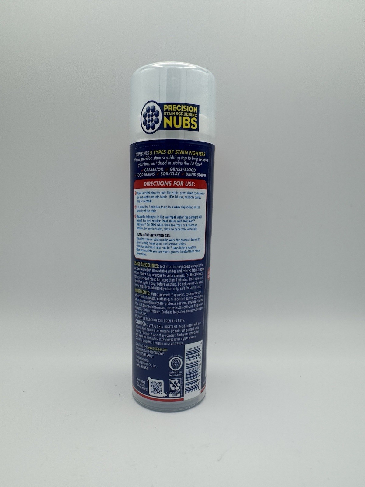 1 Count OxiClean 6.2 Oz Max Force 5 In 1 Power Laundry Stain Remover Gel Stick