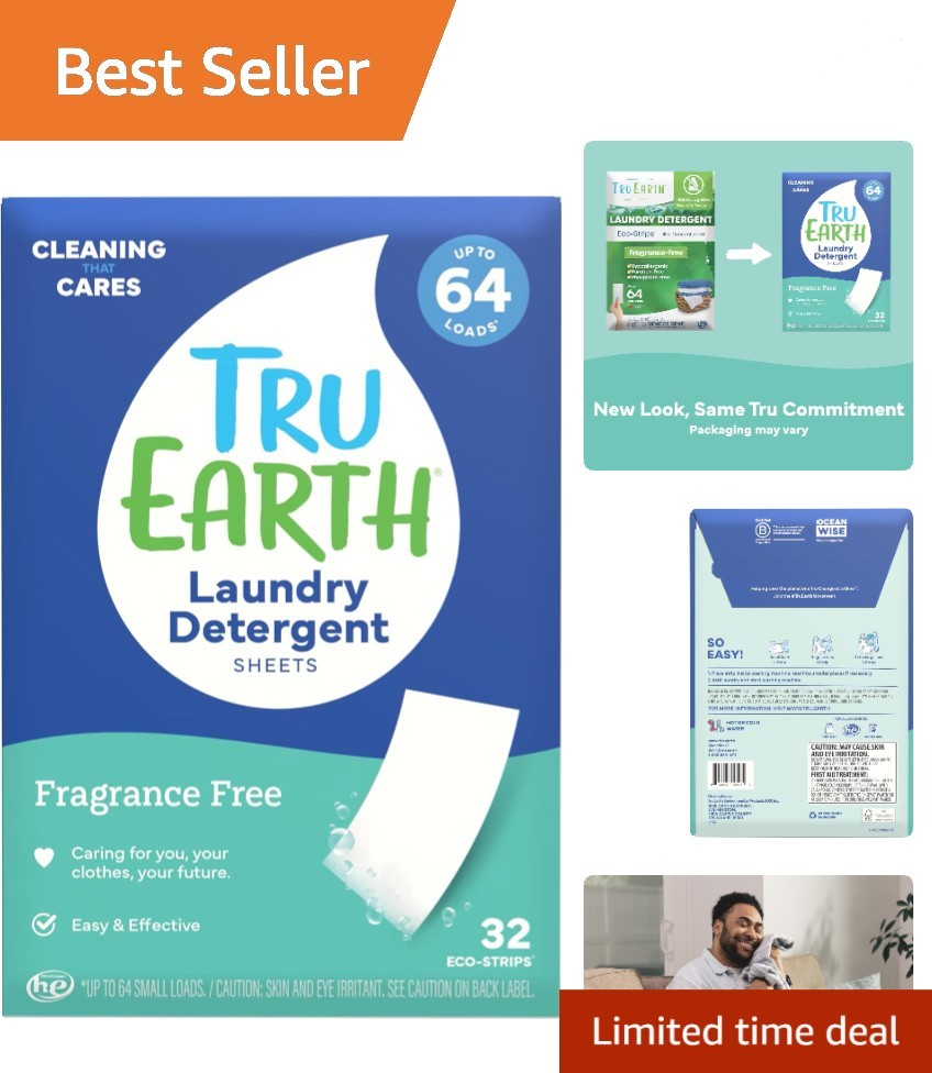 Travel-Friendly Hypoallergenic Laundry Strips – 32 Sheets, Eco-Friendly Choice