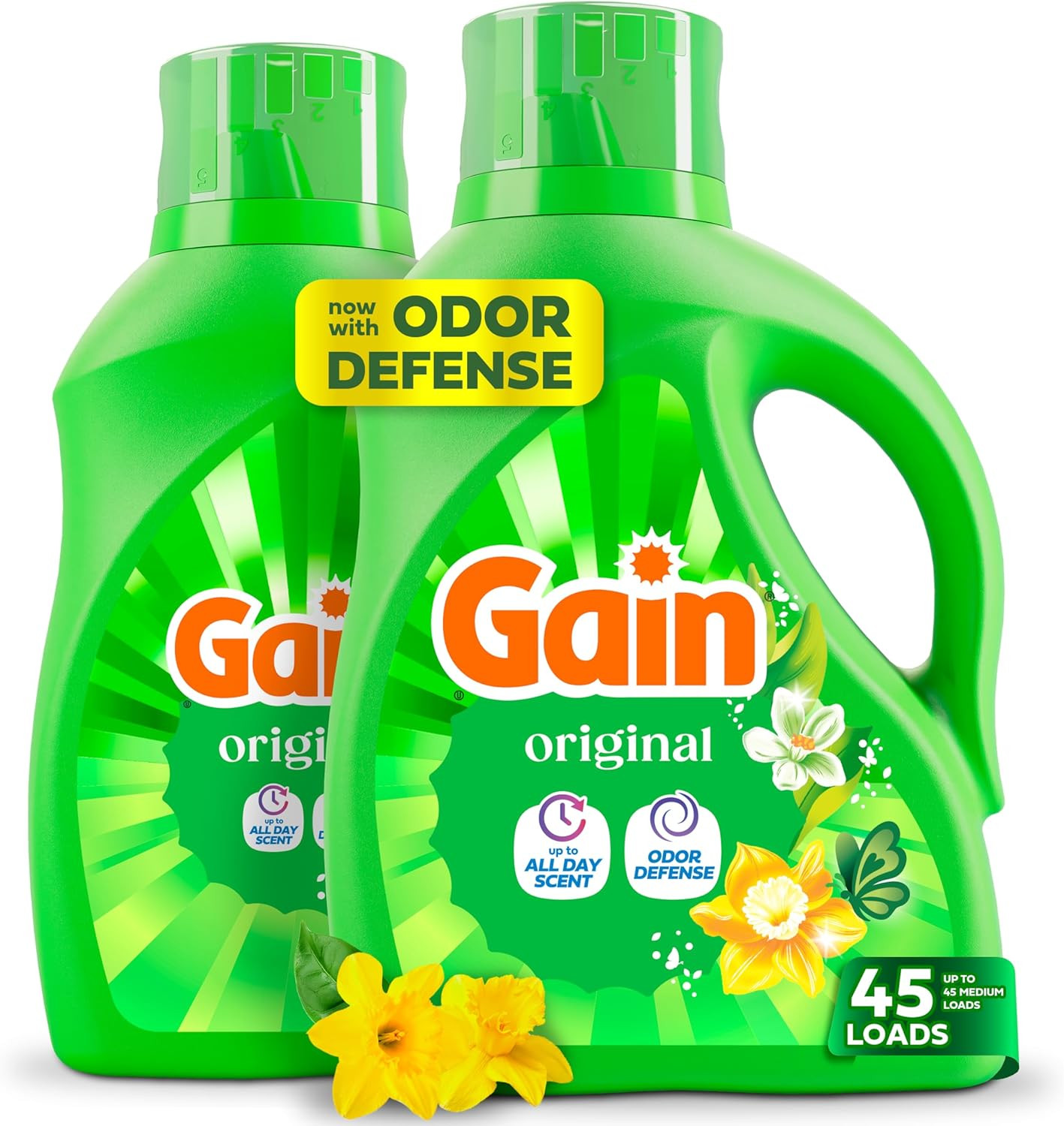 Liquid Laundry Detergent with Odor Defense, Original Scent, Laundry Soap